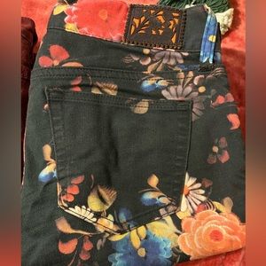 Ralph Lauren floral print, lace up front pants